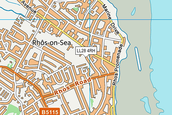 LL28 4RH map - OS VectorMap District (Ordnance Survey)