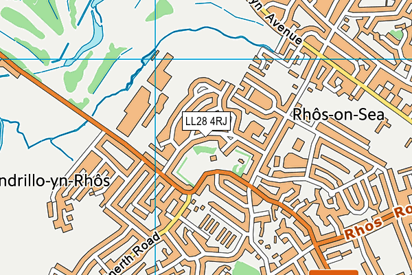 LL28 4RJ map - OS VectorMap District (Ordnance Survey)