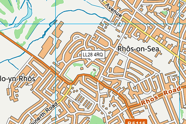 LL28 4RQ map - OS VectorMap District (Ordnance Survey)