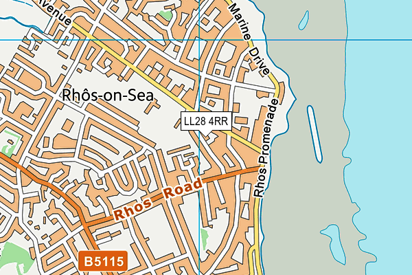 LL28 4RR map - OS VectorMap District (Ordnance Survey)