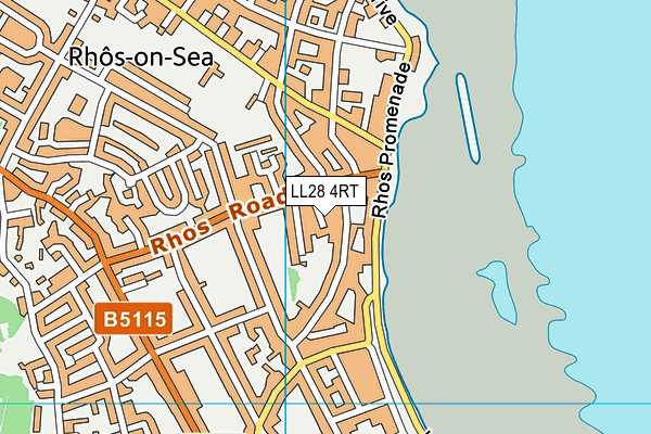 LL28 4RT map - OS VectorMap District (Ordnance Survey)