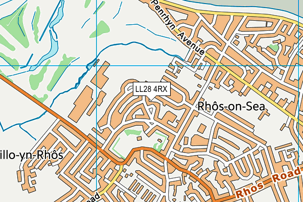 LL28 4RX map - OS VectorMap District (Ordnance Survey)