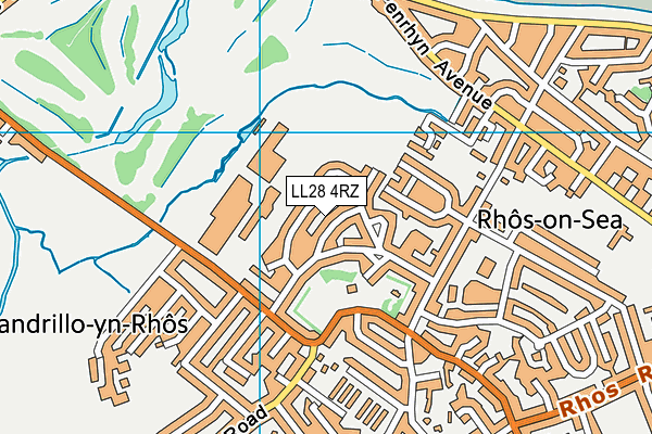 LL28 4RZ map - OS VectorMap District (Ordnance Survey)