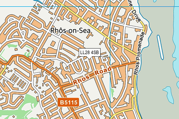 LL28 4SB map - OS VectorMap District (Ordnance Survey)