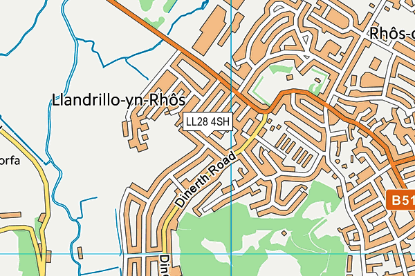 LL28 4SH map - OS VectorMap District (Ordnance Survey)