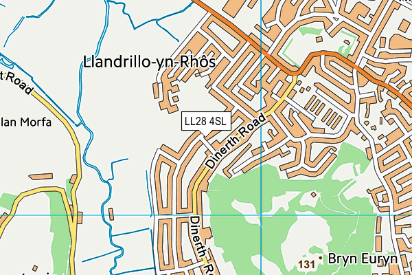 LL28 4SL map - OS VectorMap District (Ordnance Survey)