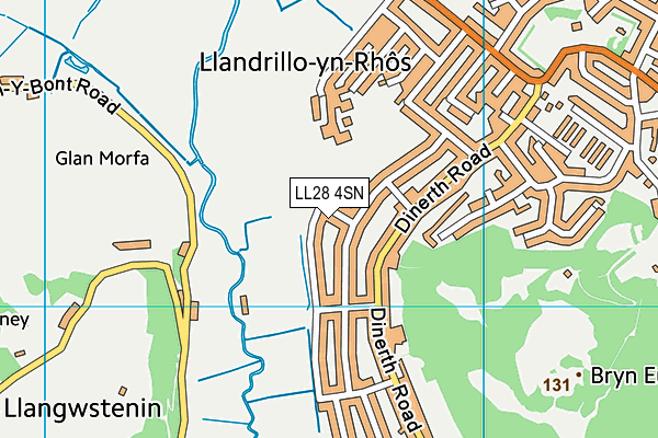 LL28 4SN map - OS VectorMap District (Ordnance Survey)