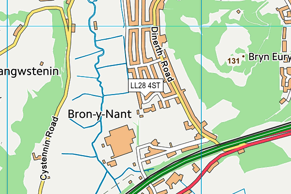 LL28 4ST map - OS VectorMap District (Ordnance Survey)