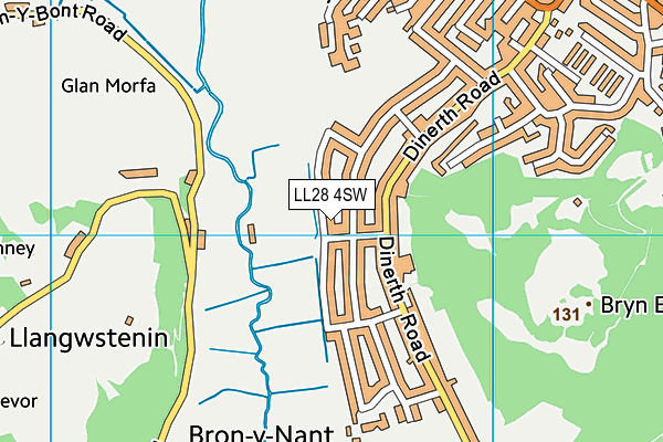 LL28 4SW map - OS VectorMap District (Ordnance Survey)