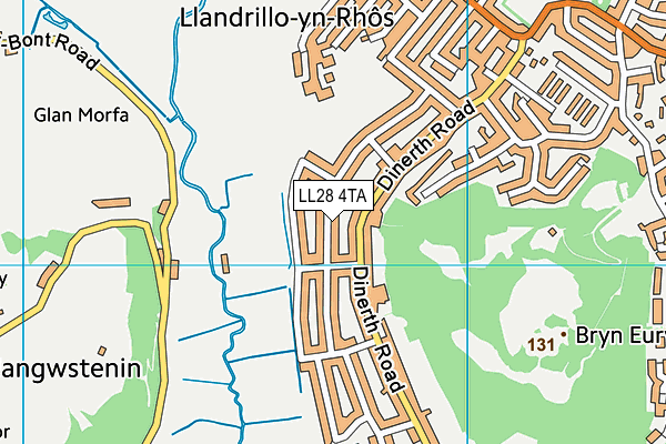 LL28 4TA map - OS VectorMap District (Ordnance Survey)