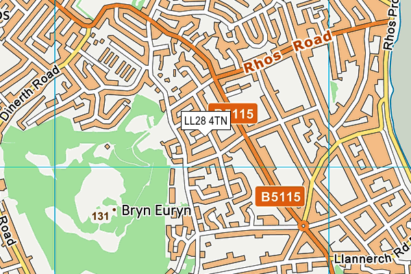 LL28 4TN map - OS VectorMap District (Ordnance Survey)
