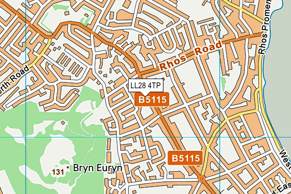 LL28 4TP map - OS VectorMap District (Ordnance Survey)