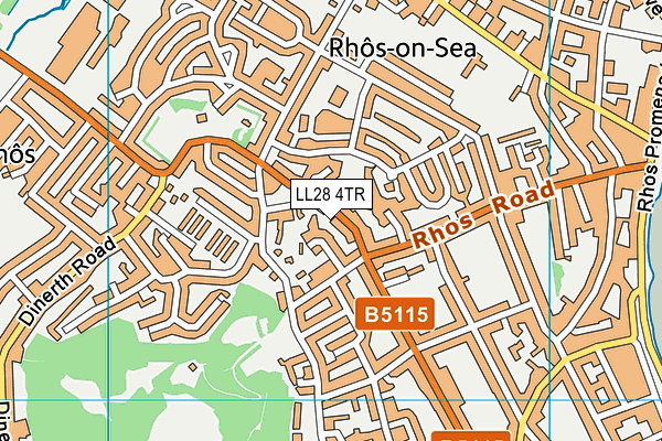 LL28 4TR map - OS VectorMap District (Ordnance Survey)