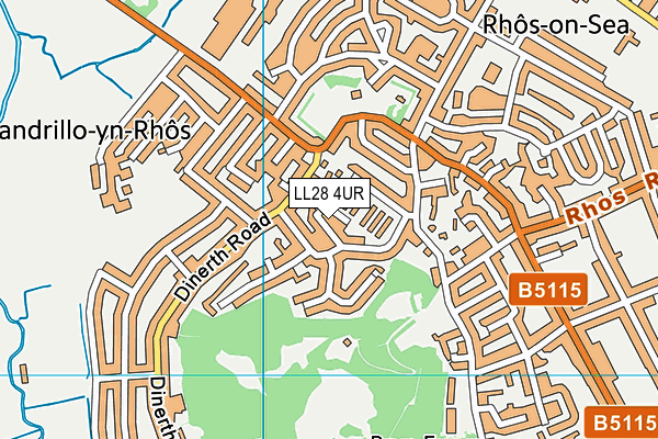 LL28 4UR map - OS VectorMap District (Ordnance Survey)