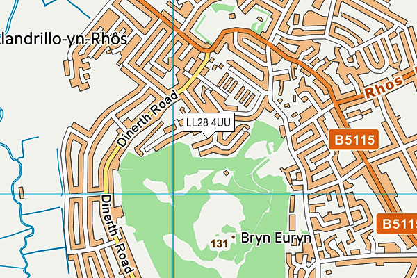 LL28 4UU map - OS VectorMap District (Ordnance Survey)