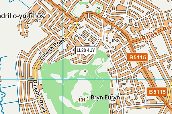 LL28 4UY map - OS VectorMap District (Ordnance Survey)