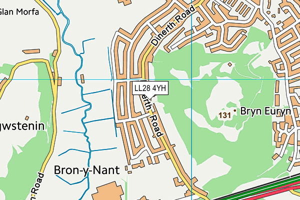LL28 4YH map - OS VectorMap District (Ordnance Survey)