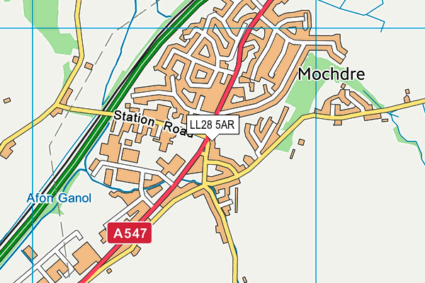 LL28 5AR map - OS VectorMap District (Ordnance Survey)