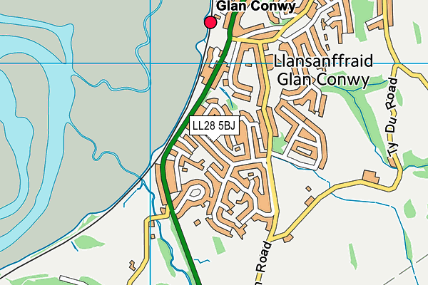 LL28 5BJ map - OS VectorMap District (Ordnance Survey)