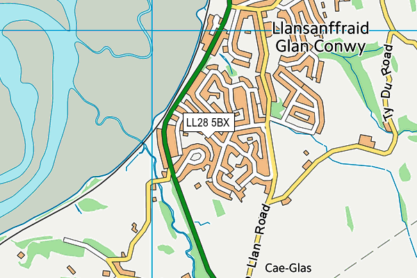 LL28 5BX map - OS VectorMap District (Ordnance Survey)