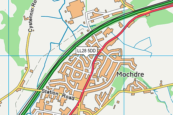 LL28 5DD map - OS VectorMap District (Ordnance Survey)