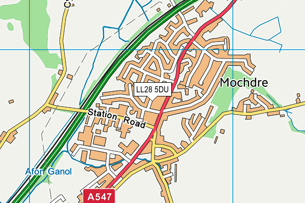 LL28 5DU map - OS VectorMap District (Ordnance Survey)
