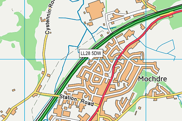 LL28 5DW map - OS VectorMap District (Ordnance Survey)