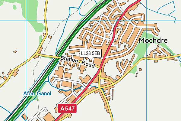 LL28 5EB map - OS VectorMap District (Ordnance Survey)