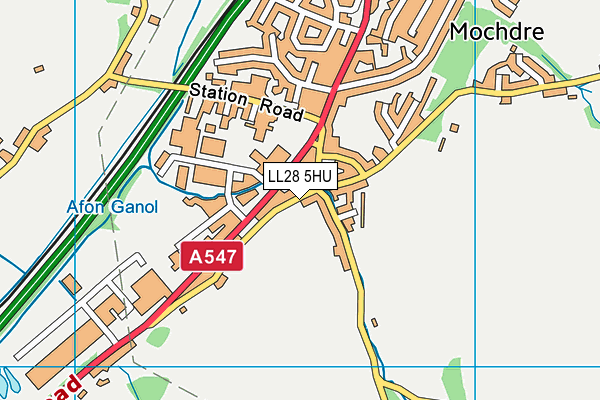 LL28 5HU map - OS VectorMap District (Ordnance Survey)