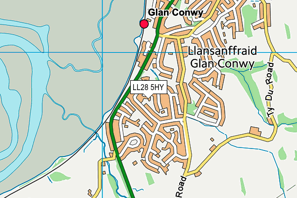 LL28 5HY map - OS VectorMap District (Ordnance Survey)