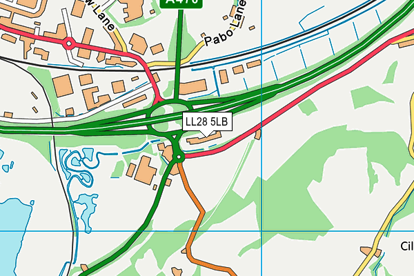 LL28 5LB map - OS VectorMap District (Ordnance Survey)