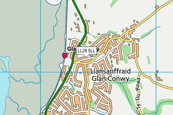 LL28 5LL map - OS VectorMap District (Ordnance Survey)