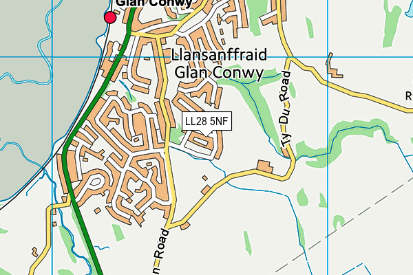 LL28 5NF map - OS VectorMap District (Ordnance Survey)
