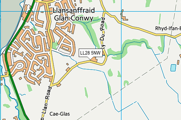 LL28 5NW map - OS VectorMap District (Ordnance Survey)