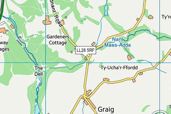 LL28 5RF map - OS VectorMap District (Ordnance Survey)