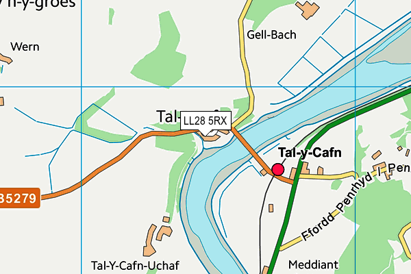 LL28 5RX map - OS VectorMap District (Ordnance Survey)