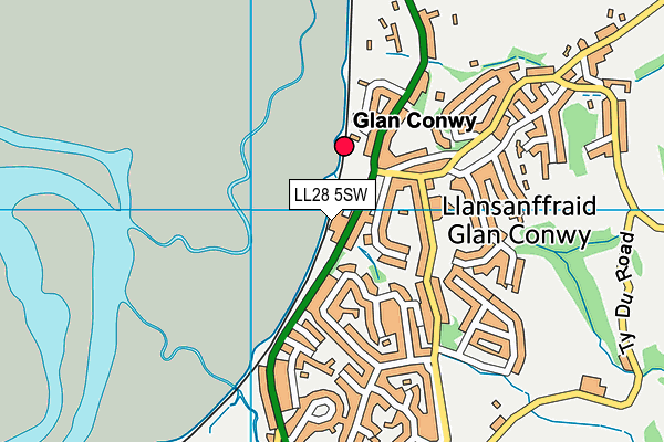 LL28 5SW map - OS VectorMap District (Ordnance Survey)