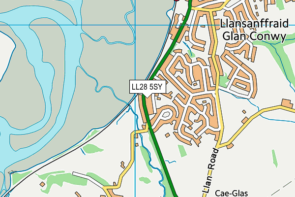 LL28 5SY map - OS VectorMap District (Ordnance Survey)
