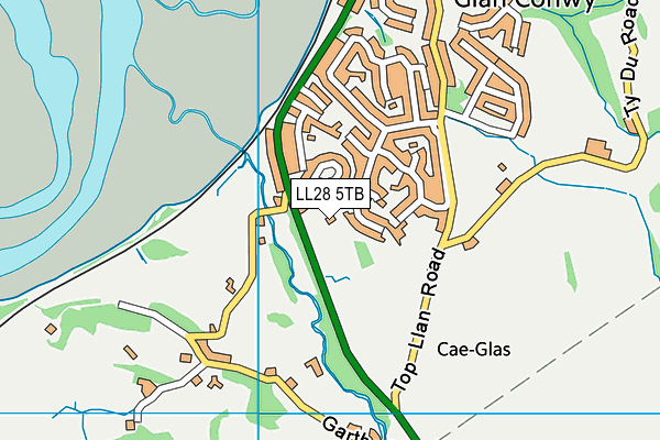 LL28 5TB map - OS VectorMap District (Ordnance Survey)