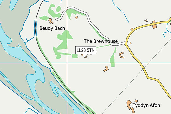 LL28 5TN map - OS VectorMap District (Ordnance Survey)