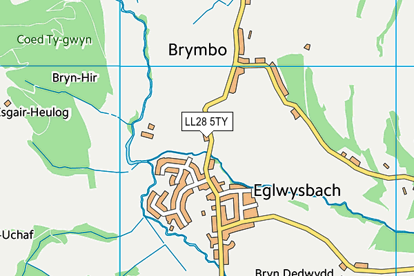 LL28 5TY map - OS VectorMap District (Ordnance Survey)