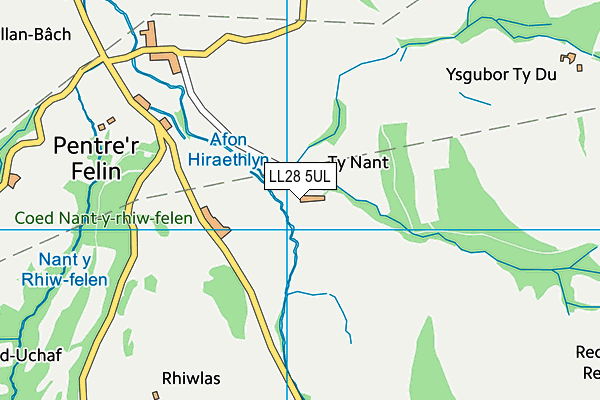 LL28 5UL map - OS VectorMap District (Ordnance Survey)