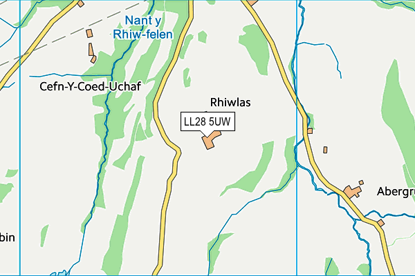 LL28 5UW map - OS VectorMap District (Ordnance Survey)