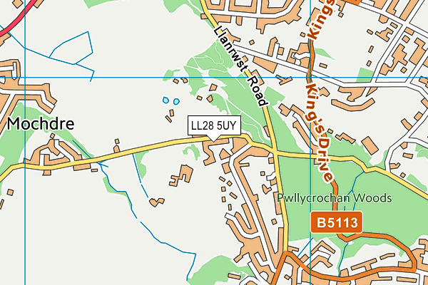 LL28 5UY map - OS VectorMap District (Ordnance Survey)