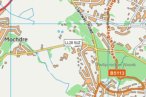 LL28 5UZ map - OS VectorMap District (Ordnance Survey)