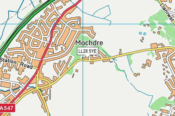 LL28 5YE map - OS VectorMap District (Ordnance Survey)