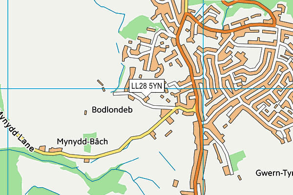 LL28 5YN map - OS VectorMap District (Ordnance Survey)