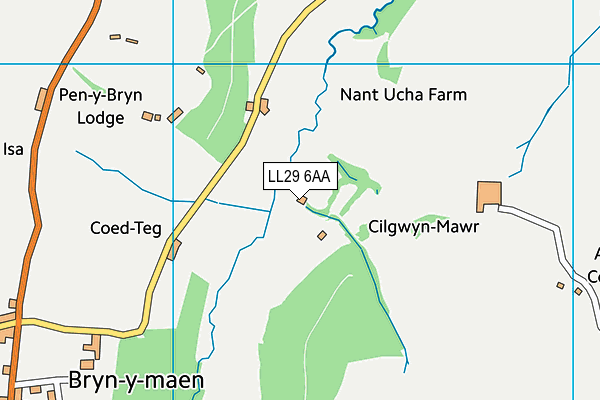 LL29 6AA map - OS VectorMap District (Ordnance Survey)