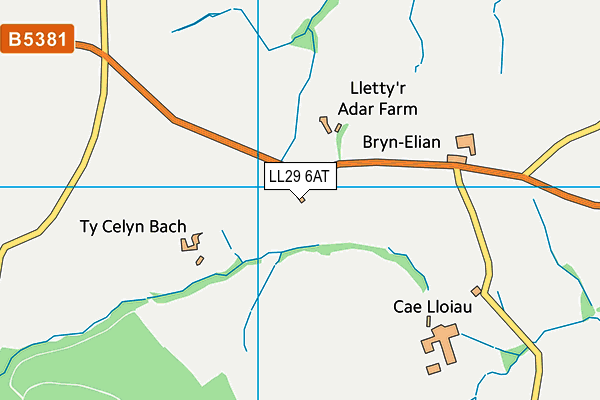 LL29 6AT map - OS VectorMap District (Ordnance Survey)
