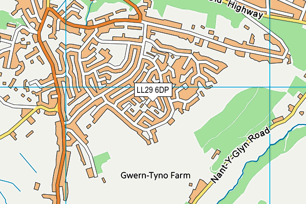 LL29 6DP map - OS VectorMap District (Ordnance Survey)